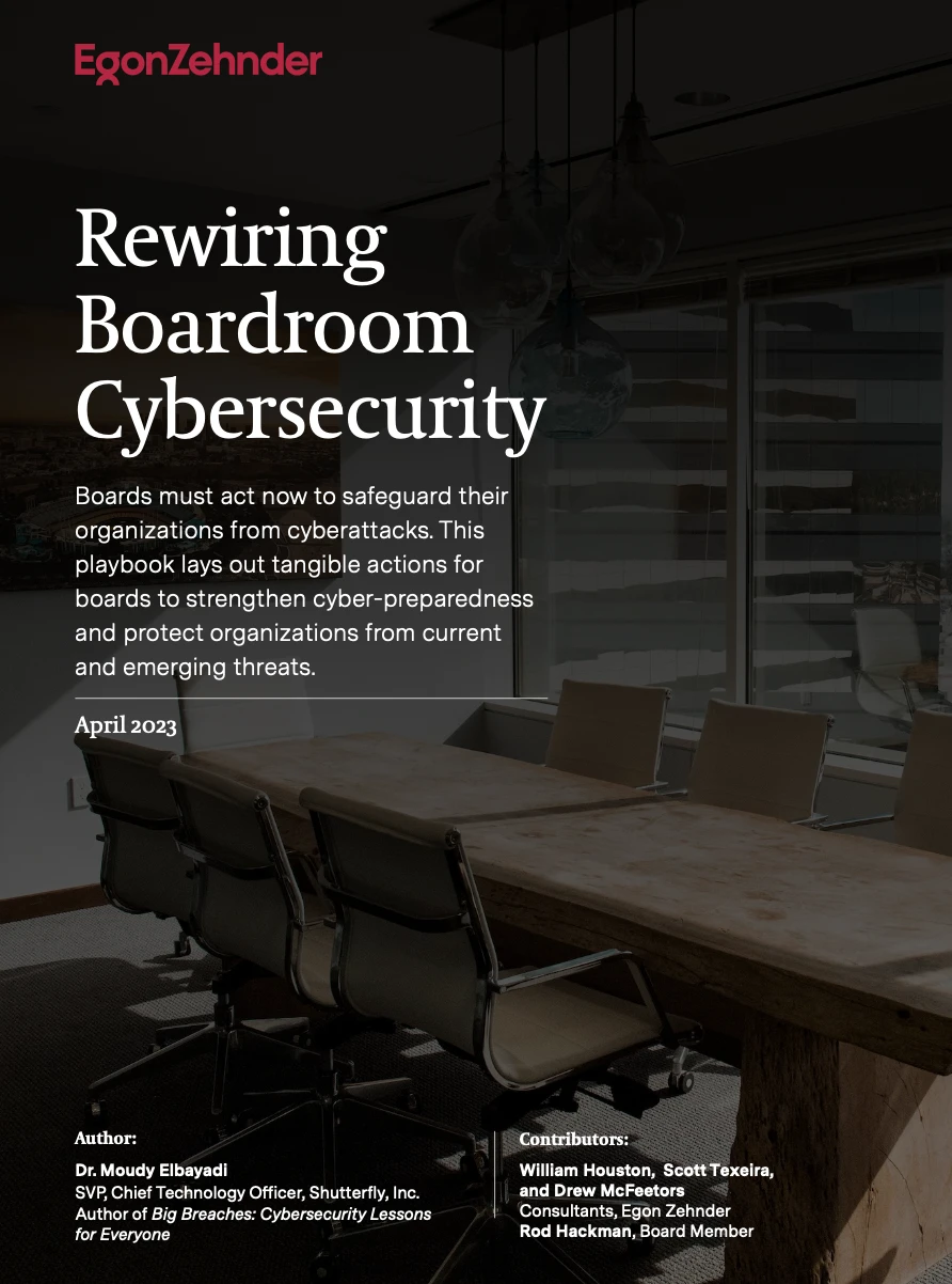 Cover for Rewiring Boardroom Cybersecurity by Moudy Elbayadi