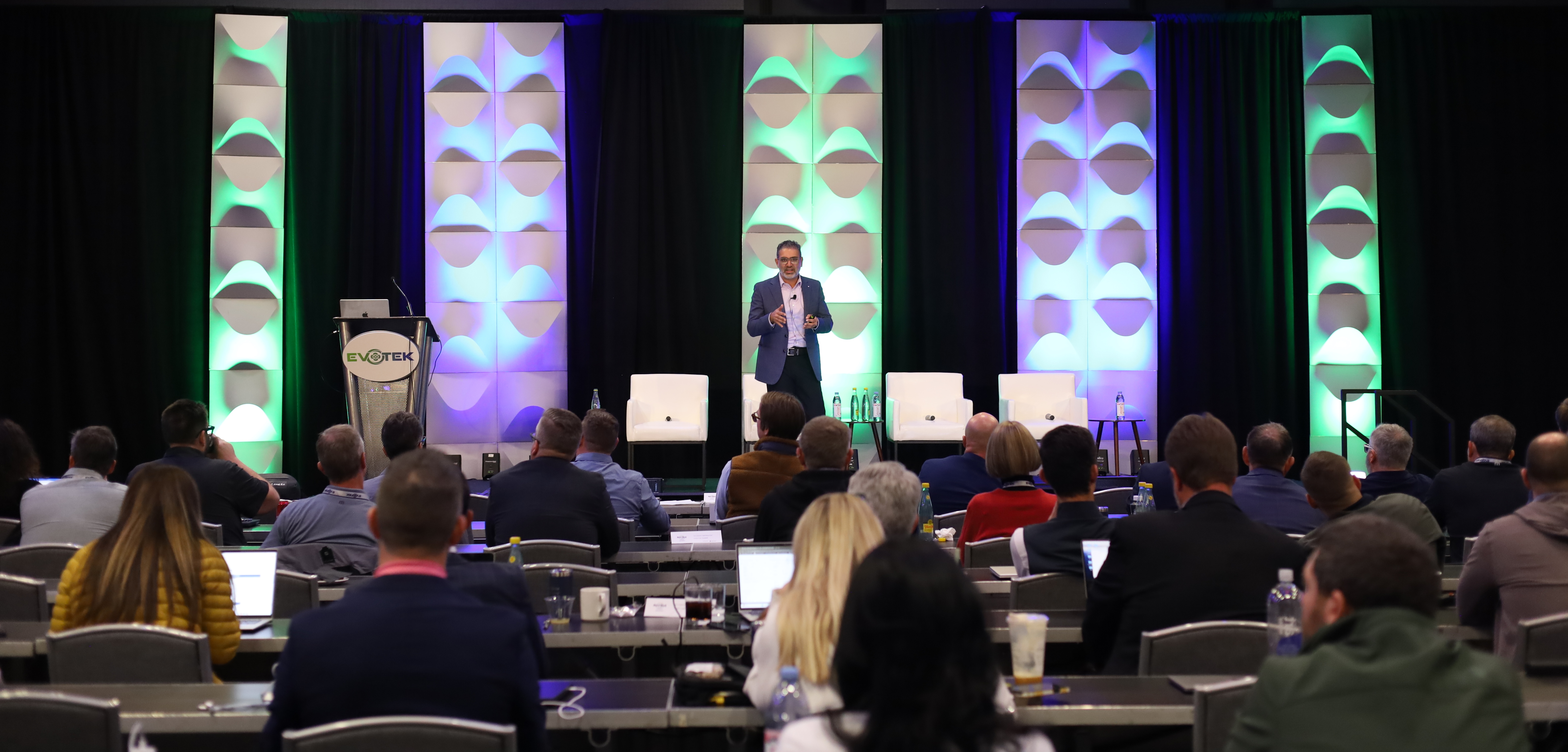 Moudy Elbayadi on a wide stage at SKO 2026